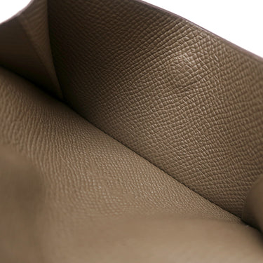 エルメス HERMES ベアンミニ エトゥープ ヴォーエプソン 二つ折り財布 ゴールド金具 グレージュ コンパクト財布 コインケース