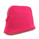 エルメス HERMES ボリード ミニ ハイビスカス コットン ポーチ シルバー金具 ピンク オレンジ