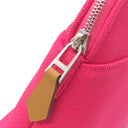 エルメス HERMES ボリード ミニ ハイビスカス コットン ポーチ シルバー金具 ピンク オレンジ