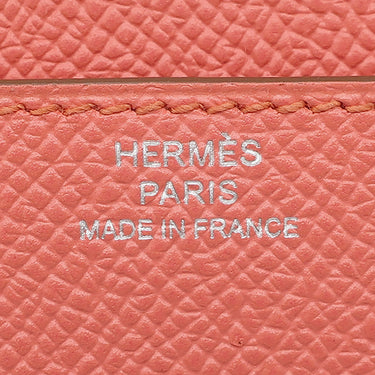 エルメス HERMES コンスタンス ロング フラミンゴ ヴォーエプソン 長財布 シルバー金具 二つ折り財布