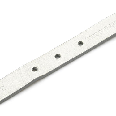 エルメス HERMES モール ホワイト ヴォースイフト メタル ブレスレット ゴールド金具 白 レザーブレス H