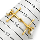 エルメス HERMES モール ホワイト ヴォースイフト メタル ブレスレット ゴールド金具 白 レザーブレス H