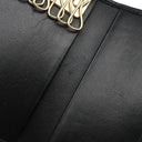 ミュウミュウ MIU MIU マテラッセ キーケース 5PG222 N88 ブラック レザー キーケース ゴールド金具 黒 メタルロゴ 6連 6本 MATELASSE