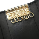 ミュウミュウ MIU MIU マテラッセ キーケース 5PG222 N88 ブラック レザー キーケース ゴールド金具 黒 メタルロゴ 6連 6本 MATELASSE