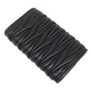 ミュウミュウ MIU MIU マテラッセ キーケース 5PG222 N88 ブラック レザー キーケース ゴールド金具 黒 メタルロゴ 6連 6本 MATELASSE