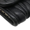 ミュウミュウ MIU MIU マテラッセ キーケース 5PG222 N88 ブラック レザー キーケース ゴールド金具 黒 メタルロゴ 6連 6本 MATELASSE