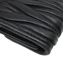 ミュウミュウ MIU MIU マテラッセ キーケース 5PG222 N88 ブラック レザー キーケース ゴールド金具 黒 メタルロゴ 6連 6本 MATELASSE