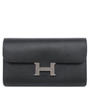 エルメス HERMES コンスタンス トゥーゴー ブラック ヴォーエプソン 長財布 シルバー金具 黒