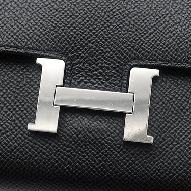 エルメス HERMES コンスタンス トゥーゴー ブラック ヴォーエプソン 長財布 シルバー金具 黒