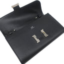 エルメス HERMES コンスタンス トゥーゴー ブラック ヴォーエプソン 長財布 シルバー金具 黒