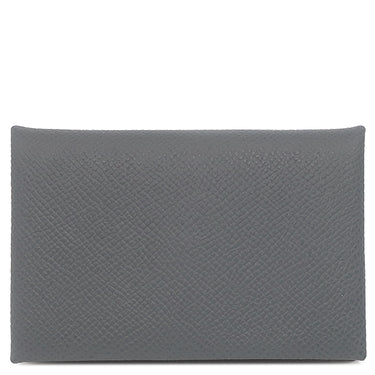 エルメス HERMES カルヴィ グリミスティ×モーブペール ヴォーエプソン カードケース シルバー金具 新品 未使用 【PO品】グレー ピンク