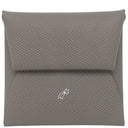 エルメス HERMES バスティア ヴェルソ グリメイヤー×ローズアザレ ヴォーエプソン コインケース シルバー金具 【PO品】 グレー ピンク バイカラー