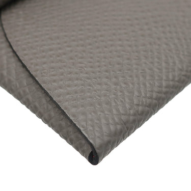 エルメス HERMES バスティア ヴェルソ グリメイヤー×ローズアザレ ヴォーエプソン コインケース シルバー金具 【PO品】 グレー ピンク バイカラー