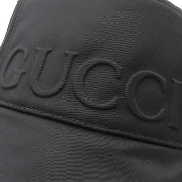 グッチ GUCCI ロゴ付き ナイロン バケットハット 813534 ブラック ナイロン 14039 ハット 黒