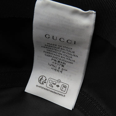グッチ GUCCI ロゴ付き ナイロン バケットハット 813534 ブラック ナイロン 14039 ハット 黒