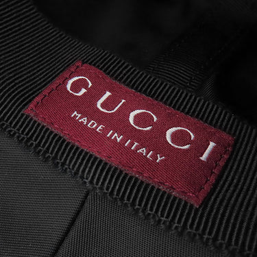 グッチ GUCCI ロゴ付き ナイロン バケットハット 813534 ブラック ナイロン 14039 ハット 黒