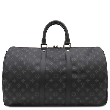 ルイヴィトン LOUIS VUITTON キーポル バンドリエール 45 M40569 モノグラムエクリプス レザー モノグラムエクリプスキャンバス ボストンバッグ シルバー金具 旅行バッグ