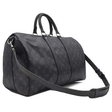 ルイヴィトン LOUIS VUITTON キーポル バンドリエール 45 M40569 モノグラムエクリプス レザー モノグラムエクリプスキャンバス ボストンバッグ シルバー金具 旅行バッグ