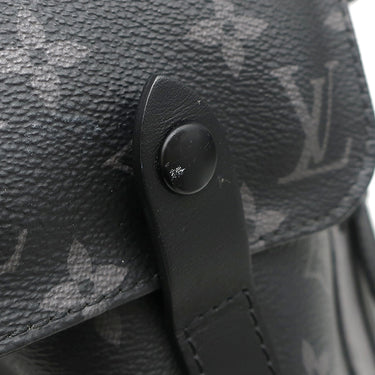 ルイヴィトン LOUIS VUITTON クリストファー PM M46331 モノグラムエクリプス レザー モノグラムエクリプスリバースキャンバス リュック・デイパック シルバー金具 黒 グレー バッグパック
