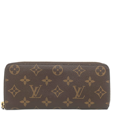 ルイヴィトン LOUIS VUITTON ポルトフォイユ クレマンス M60742 フューシャ モノグラムキャンバス 長財布 ゴールド金具 ピンク ラウンドファスナー