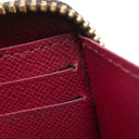 ルイヴィトン LOUIS VUITTON ポルトフォイユ クレマンス M60742 フューシャ モノグラムキャンバス 長財布 ゴールド金具 ピンク ラウンドファスナー