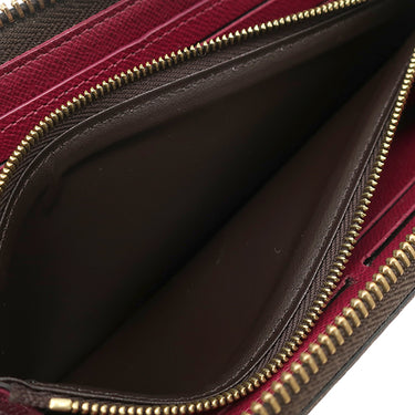 ルイヴィトン LOUIS VUITTON ポルトフォイユ クレマンス M60742 フューシャ モノグラムキャンバス 長財布 ゴールド金具 ピンク ラウンドファスナー