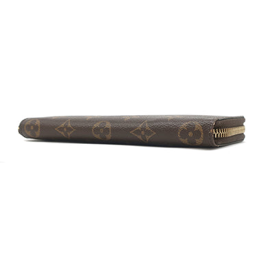 ルイヴィトン LOUIS VUITTON ポルトフォイユ クレマンス M60742 フューシャ モノグラムキャンバス 長財布 ゴールド金具 ピンク ラウンドファスナー