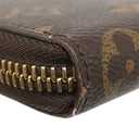 ルイヴィトン LOUIS VUITTON ポルトフォイユ クレマンス M60742 フューシャ モノグラムキャンバス 長財布 ゴールド金具 ピンク ラウンドファスナー