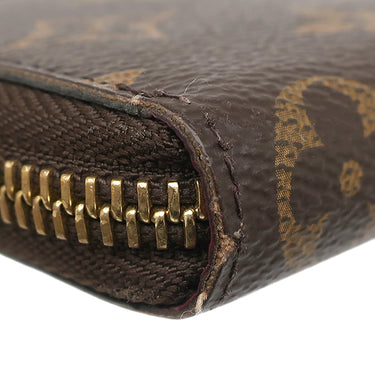 ルイヴィトン LOUIS VUITTON ポルトフォイユ クレマンス M60742 フューシャ モノグラムキャンバス 長財布 ゴールド金具 ピンク ラウンドファスナー