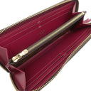 ルイヴィトン LOUIS VUITTON ポルトフォイユ クレマンス M60742 フューシャ モノグラムキャンバス 長財布 ゴールド金具 ピンク ラウンドファスナー