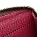 ルイヴィトン LOUIS VUITTON ポルトフォイユ クレマンス M60742 フューシャ モノグラムキャンバス 長財布 ゴールド金具 ピンク ラウンドファスナー