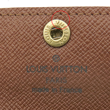 ルイヴィトン LOUIS VUITTON ラドロー M61927 モノグラム モノグラムキャンバス コインケース ゴールド金具 茶 小銭入れ カードケース 二つ折り