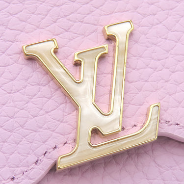 ルイヴィトン LOUIS VUITTON ポルトフォイユ カプシーヌ コンパクト M82167 ウィステリア レザー 三つ折り財布 ゴールド金具 LVロゴ