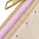 ルイヴィトン LOUIS VUITTON ポルトフォイユ カプシーヌ コンパクト M82167 ウィステリア レザー 三つ折り財布 ゴールド金具 LVロゴ