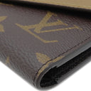 ルイヴィトン LOUIS VUITTON ポルトフォイユ ヴィクトリーヌ M81557 モノグラムリバース モノグラムリバースキャンバス 三つ折り財布 ゴールド金具 茶 コンパクトウォレット