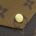 ルイヴィトン LOUIS VUITTON ポルトフォイユ ヴィクトリーヌ M81557 モノグラムリバース モノグラムリバースキャンバス 三つ折り財布 ゴールド金具 茶 コンパクトウォレット