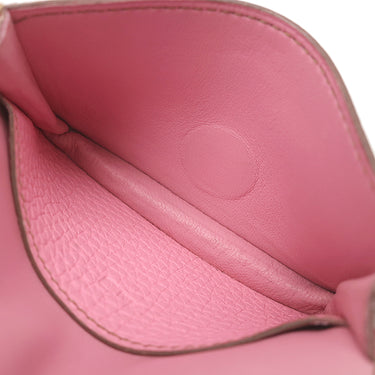 エルメス HERMES ドゴン カードケース ピンク トリヨンクレマンス コインケース シルバー金具 ミニ財布