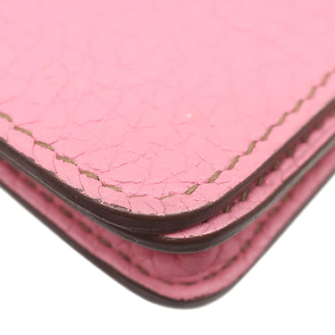 エルメス HERMES ドゴン カードケース ピンク トリヨンクレマンス コインケース シルバー金具 ミニ財布