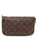 ルイヴィトン LOUIS VUITTON ポシェット アクセソワール M51980 モノグラム モノグラムキャンバス アクセサリーポーチ ゴールド金具 茶 ポーチ ハンドバッグ