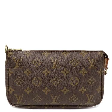 ルイヴィトン LOUIS VUITTON ポシェット アクセソワール M51980 モノグラム モノグラムキャンバス アクセサリーポーチ ゴールド金具 茶 ポーチ ハンドバッグ