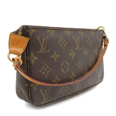 ルイヴィトン LOUIS VUITTON ポシェット アクセソワール M51980 モノグラム モノグラムキャンバス アクセサリーポーチ ゴールド金具 茶 ポーチ ハンドバッグ