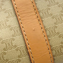 セリーヌ CELINE マカダム柄 ボストンバッグ ベージュ レザー PVC ボストンバッグ ゴールド金具 ハンドバッグ