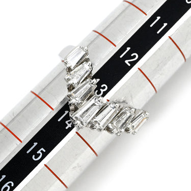 ノンブランド NON BRAND ダイヤモンド 1.50ct リング プラチナシルバー Pt900 ダイヤモンド リング 指輪 V字 Vライン プラチナ900 7石 7P バゲットカット 13号