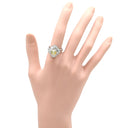 ノンブランド NON BRAND クリソベリル キャッツアイ ダイヤ リング プラチナシルバー Pt900 クリソベリルキャッツアイ ダイヤモンド リング 指輪 猫目石 2.25ctct プラチナム PT ダイヤモンド オーバル 15号