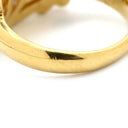 ノンブランド NON BRAND ドーム型ダイヤリング イエローゴールド K18YG ダイヤモンド リング 指輪 K18 Au750 YG 1.50ct パヴェ ダイヤ ドームリング ひねり アーム 11号