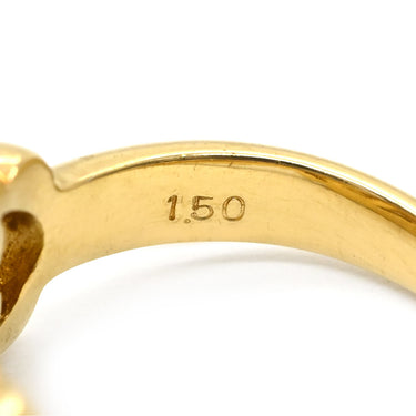 ノンブランド NON BRAND ドーム型ダイヤリング イエローゴールド K18YG ダイヤモンド リング 指輪 K18 Au750 YG 1.50ct パヴェ ダイヤ ドームリング ひねり アーム 11号