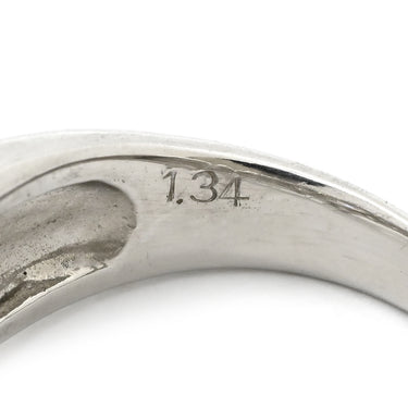 ノンブランド NON BRAND ダイヤモンド 1.34ct 0.67ct プラチナシルバー Pt900 ダイヤモンド リング 指輪 ブリリアントカット フラワー 花モチーフ プラチナ 10号