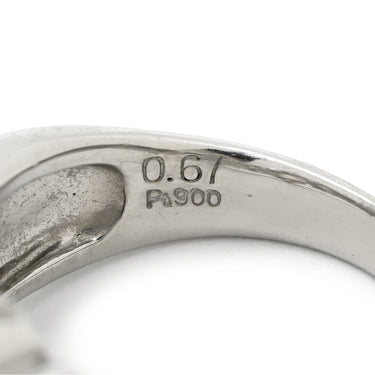 ノンブランド NON BRAND ダイヤモンド 1.34ct 0.67ct プラチナシルバー Pt900 ダイヤモンド リング 指輪 ブリリアントカット フラワー 花モチーフ プラチナ 10号