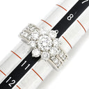 ノンブランド NON BRAND ダイヤモンド 1.34ct 0.67ct プラチナシルバー Pt900 ダイヤモンド リング 指輪 ブリリアントカット フラワー 花モチーフ プラチナ 10号