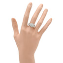 ノンブランド NON BRAND ダイヤモンド 1.34ct 0.67ct プラチナシルバー Pt900 ダイヤモンド リング 指輪 ブリリアントカット フラワー 花モチーフ プラチナ 10号